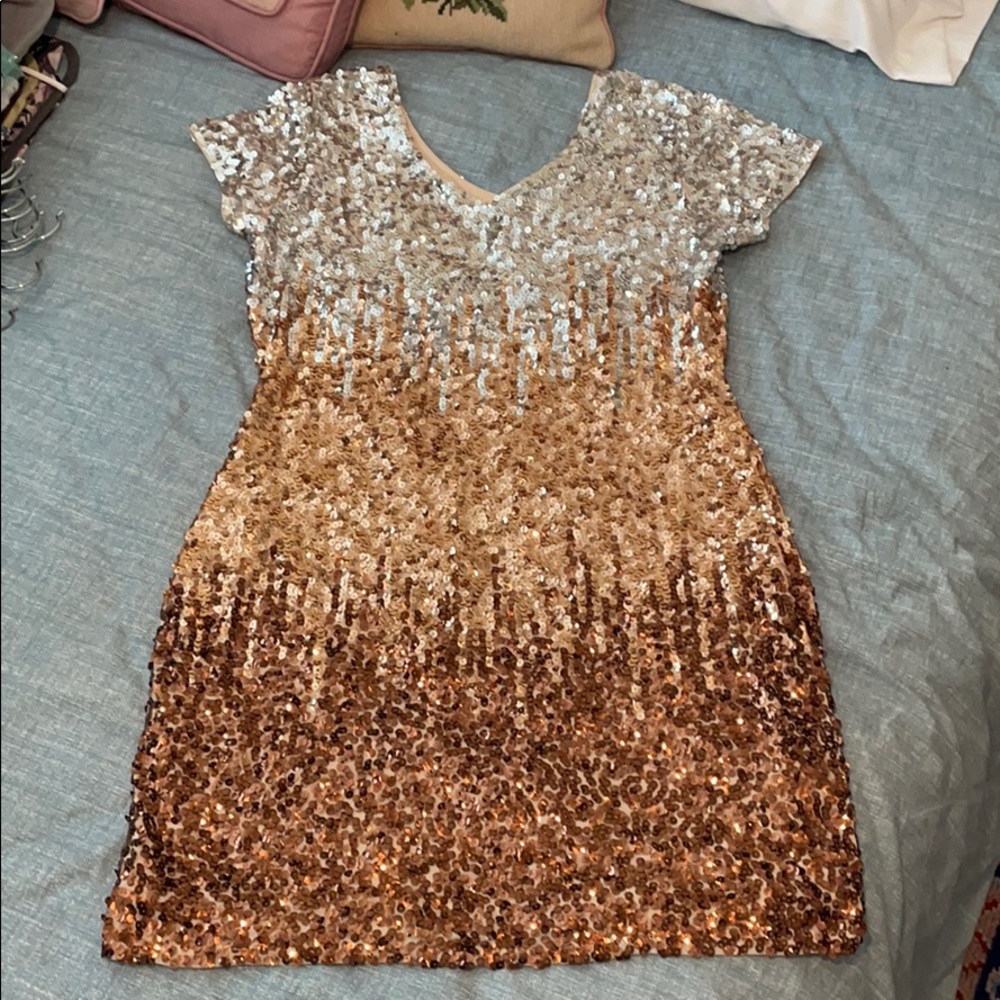 Maner sequin ombré cocktail dress